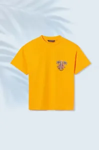 Dětské bavlněné tričko Mayoral oranžová barva, s potiskem #5533731