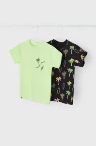 Dětské bavlněné tričko Mayoral zelená barva