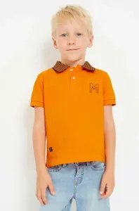 Dětské polo tričko Mayoral oranžová barva, s potiskem