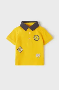 Dětské polo tričko Mayoral žlutá barva, s aplikací #6110160