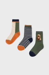 Dětské ponožky Mayoral 3-pack zelená barva #5964100