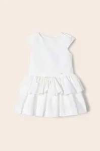 Dívčí šaty Mayoral béžová barva, mini #4858948