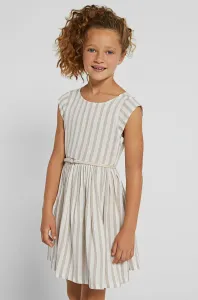 Dívčí šaty Mayoral béžová barva, mini, áčková #4991232