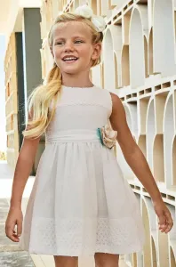 Dívčí šaty Mayoral bílá barva, mini #5694688