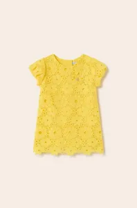Dívčí šaty Mayoral žlutá barva, mini #5008486