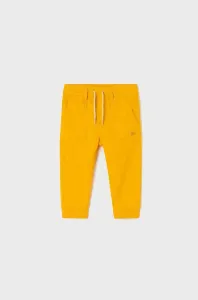 Kojenecké kalhoty Mayoral žlutá barva, hladké #4858906