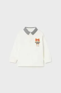 Kojenecké tričko s dlouhým rukávem Mayoral béžová barva, s potiskem #5991506