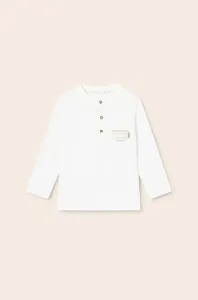 Kojenecké tričko s dlouhým rukávem Mayoral bílá barva, s potiskem #5089728