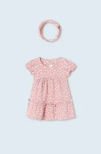 Dětské bavlněné šaty Mayoral Newborn růžová barva, mini #5870394