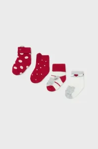 Kojenecké ponožky Mayoral Newborn Gift box 4-pack červená barva