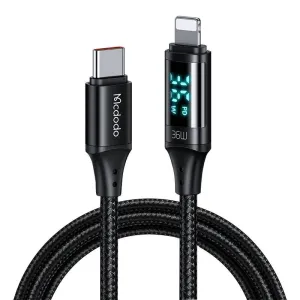 Kabel USB-C na Lightning Mcdodo CA-1030, 36W, 1,2 m (černý)
