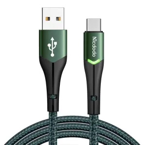 Kabel USB na USB-C Mcdodo Magnificence CA-7961 LED, 1m (zelený)
