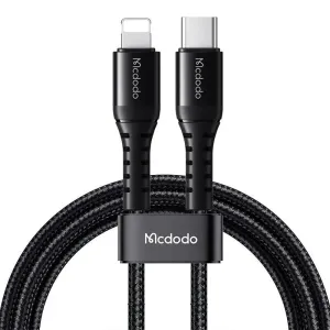 Kabel USB-C na lightning Mcdodo CA-5630, 36W, 0,2 m (černý)