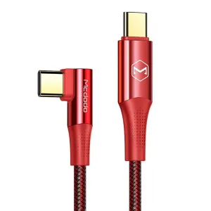 Mcdodo kabel USB-C na USB-C CA-8321 100W 90 stupňů1,2m červený