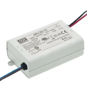 Mean Well Apv-25-24 Led Driver, Constant Voltage, 25.2W