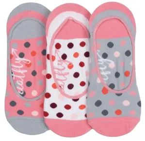 Meatfly 3 PACK - dámské ponožky Low socks Grey / Pink