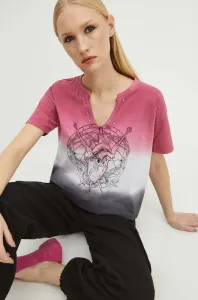 Bavlněné tričko Medicine růžová barva #6122857