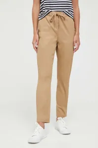 Kalhoty Medicine dámské, béžová barva, střih chinos, medium waist #5448538