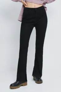 Kalhoty Medicine dámské, černá barva, zvony, high waist #4344055