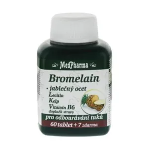 MedPharma Bromelain 300 mg + jablečný ocet + lecitin + kelp + vitamín B6 60 tbl. + 7 tbl. ZDARMA