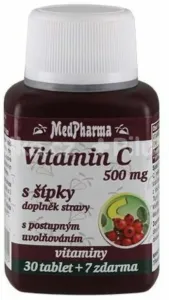 MedPharma Vitamín C 500 mg s šípky prodloužený účinek 30 tbl. + 7 tbl.ZDARMA