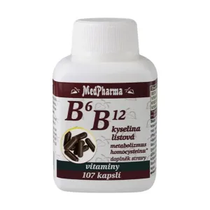 MedPharma B6 B12 + kyselina listová, 107 kapslí