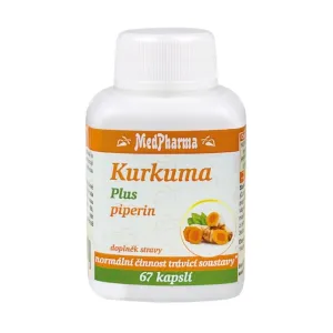 MedPharma Kurkuma Plus piperin, 67 kapslí