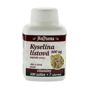 MedPharma Kyselina listová Forte 800 µg 100 + 7 tablet ZDARMA