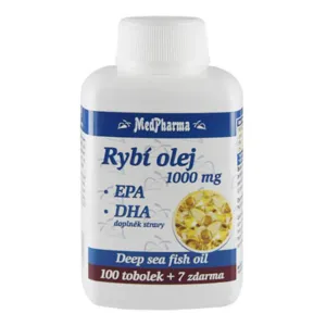 MedPharma Rybí olej 1000 mg – EPA + DHA 100 tob. + 7 tob. ZDARMA
