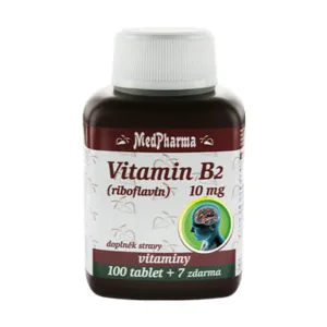 MedPharma Vitamín B2 (riboflavin) 10 mg 100 tbl. + 7 tbl. ZDARMA