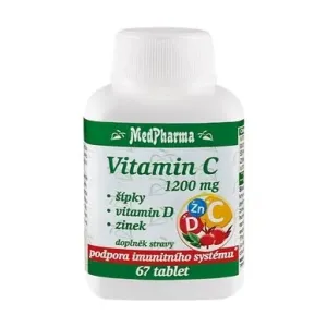 MedPharma Vitamin C 1200 mg - šípky, vitamin D, zinek  67 tablet
