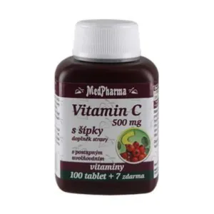 MedPharma Vitamín C 500 mg s šípky prodloužený účinek 100 + 7 tablet ZDARMA