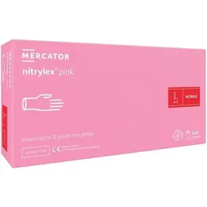 MERCATOR MEDICAL Nitrylex Pink růžové, 100 ks, vel. L
