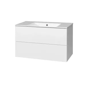 MEREO Aira, koupelnová skříňka s keramickym umyvadlem 101 cm, bílá CN712 #2582026