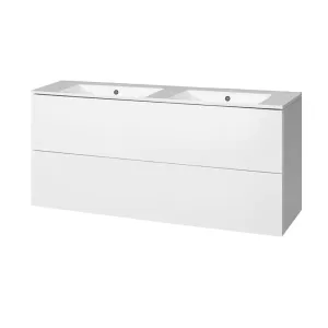 MEREO Aira, koupelnová skříňka s keramickym umyvadlem 121 cm, bílá CN713 #2582025