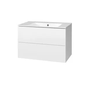 MEREO Aira, koupelnová skříňka s keramickym umyvadlem 81 cm, bílá CN711 #2582031