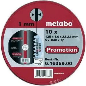 Metabo 10 dílná sada řezných kotoučů 125 x 1mm