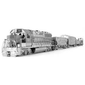 Metal Earth 3D puzzle Nákladní lokomotiva se 4 vagony (deluxe set)
