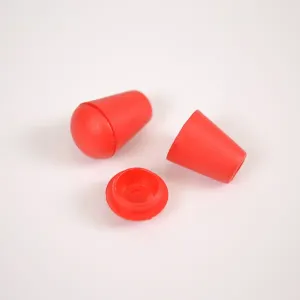 Plastová koncovka na šňůrku 4 mm červená - balení 10 ks