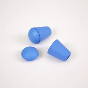 Plastová koncovka na šňůrku 4 mm pařížská modrá - balení 10 ks