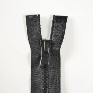 Zip Sarah kostěný dělitelný 5mm - černá 75 cm