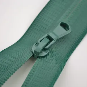 Zip Sarah voděodolný dělitelný 5mm - zelená 80 cm