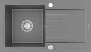 MEXEN Pablo granitový dřez 1 s odkapávačem 752x436 mm, šedá 6510751010-71