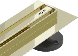 MEXEN Flat 360 Slim podlahový žlab 60 cm otočný zlato 1541060