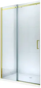 MEXEN OMEGA posuvné dveře 100x190 cm 8 mm zlatá, transparent se sadou pro niku 825-100-000-50-00 #555464