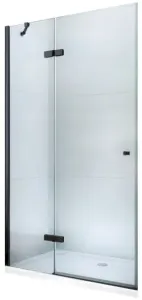 MEXEN ROMA křídlové dveře 100x190 cm 6mm, černé, transparent se stěnovým profilem 854-100-000-70-00 #560104