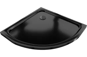 Sprchová vanička MEXEN FLAT s černým sifonem 70 x 70 cm černá