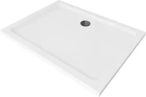 MEXEN/S Flat sprchová vanička obdélníková slim 120 x 80, bílá + černý sifon 40108012B