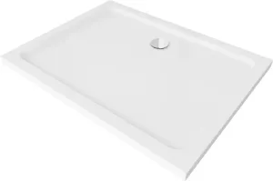 Obdélníková sprchová vanička MEXEN SLIM bílá, 110 x 100 cm + sifon