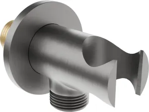 Nástěnný držák ruční sprchy s konektorem MEXEN KAI grafitový